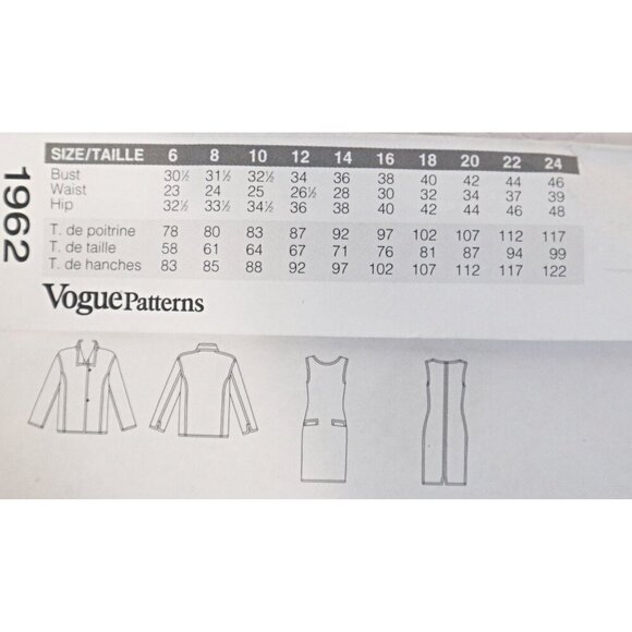 Vintage Vogue Sewing Pattern 1962 Designer Oscar de la Renta Shift Dress & Match - Picture 3 of 5